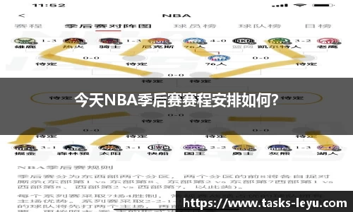 今天NBA季后赛赛程安排如何？